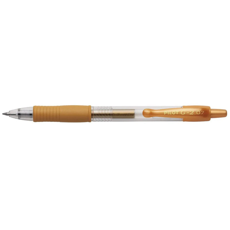 Gold Metallic Retractable Gel Pen
