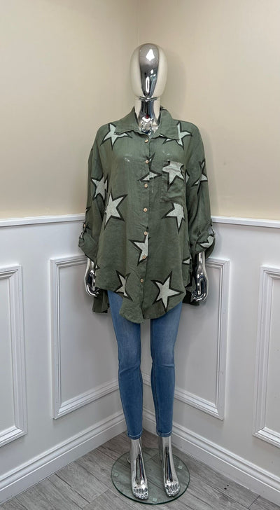 Sadie Linen Star Shirt - More Colours Available