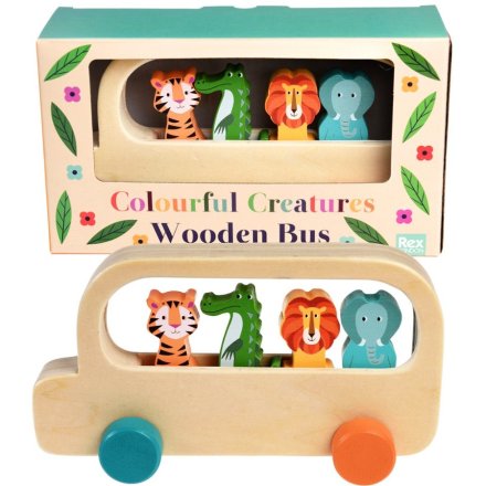Wooden Bus With Friends