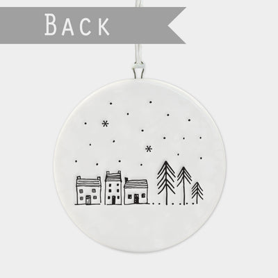 Hearts Come Home For Christmas Flat Bauble