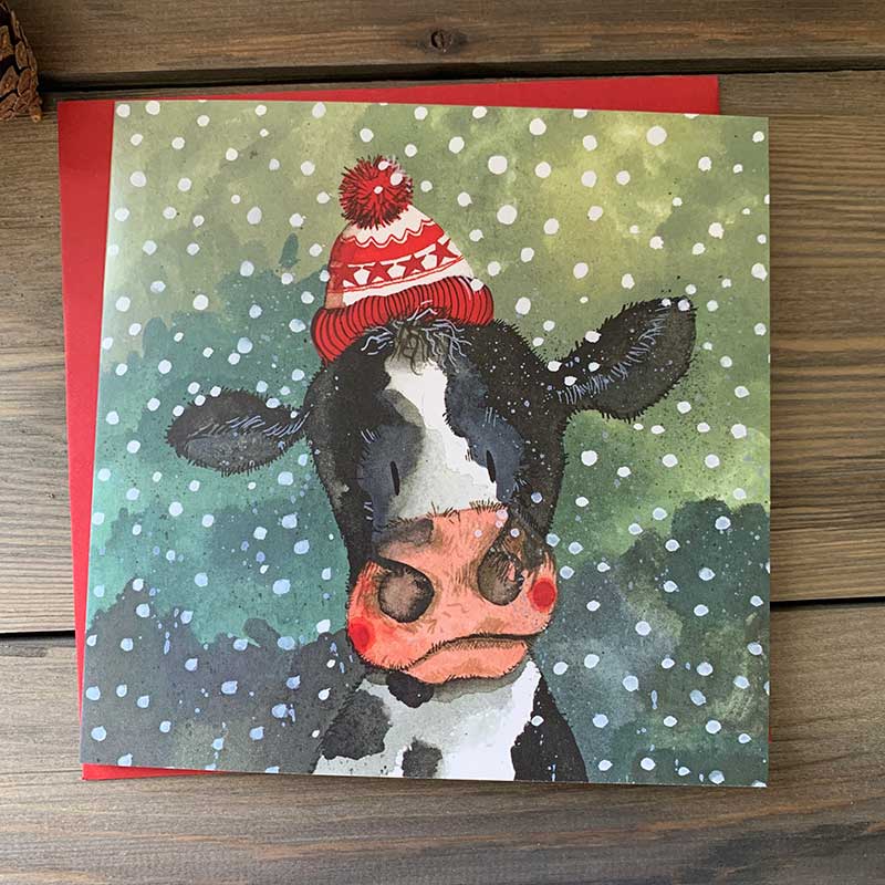 Christmas Cow Charity Card Pack