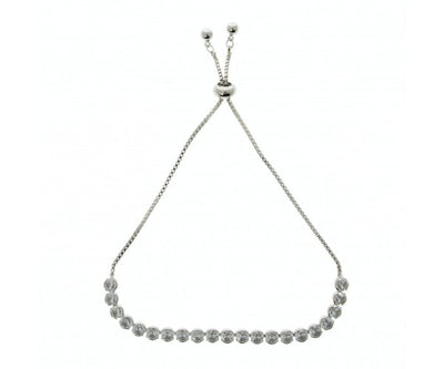 Silver Crystal Adjustable Bracelet
