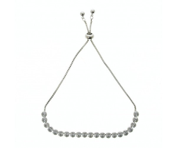 Silver Crystal Adjustable Bracelet