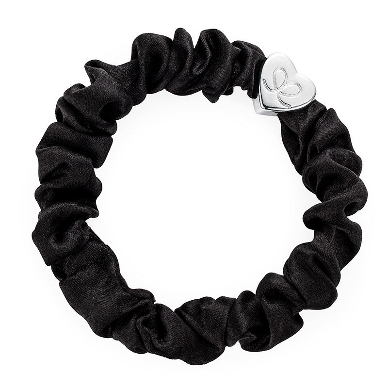 Black Silk Scrunchie Hairband