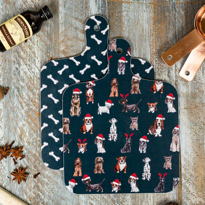 Christmas Dogs Mini Chopping Board