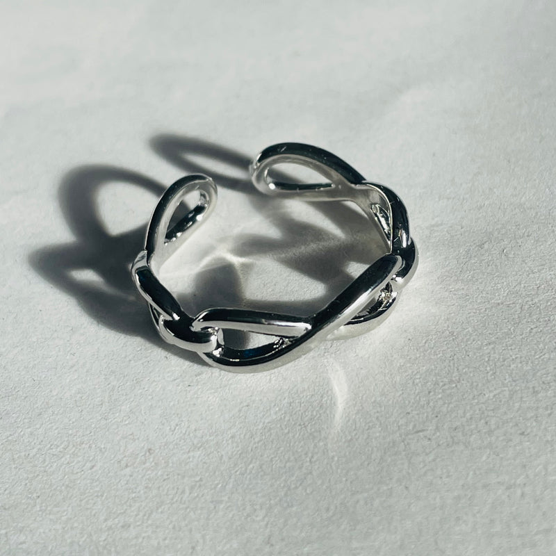 Infinity Looped Silver Ring