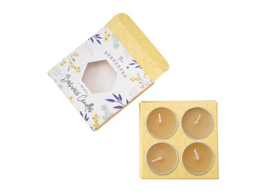 Set Of Four Beeswax Tealights
