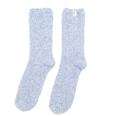 Fuzzy Sky Blue Winter Socks