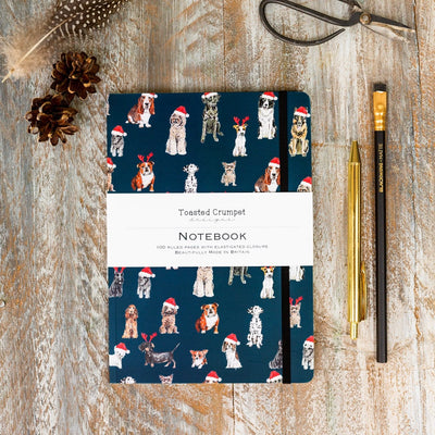 Christmas Dogs A5 Lined Notebook