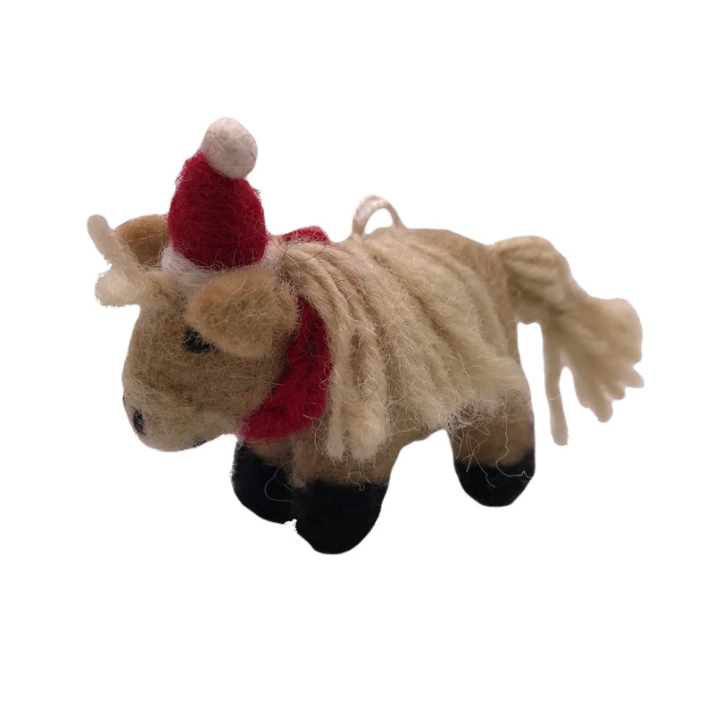 Christmas Mini Shetland Pony Decoration