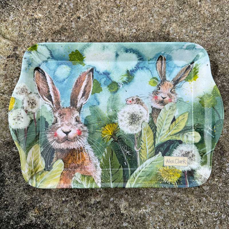 Amongst The Dandelions Rabbits Small Tray