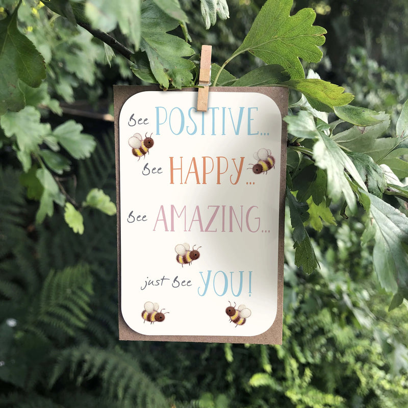 Bee Positive Keepsake Card