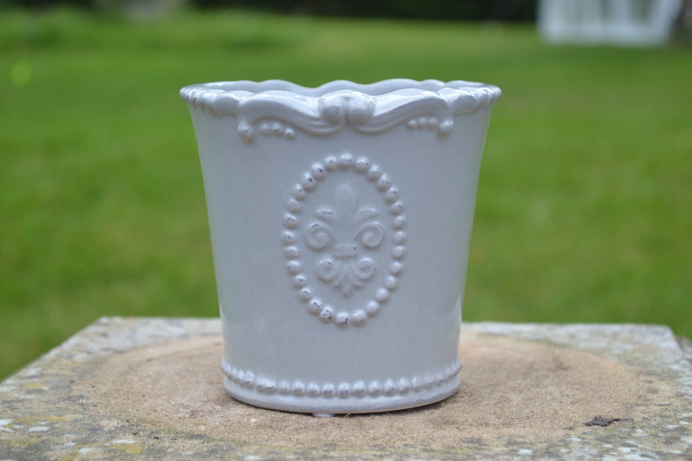 fleur de lis plant pots Fleur De Lis Large Plant Pot – Just Love Studio UK