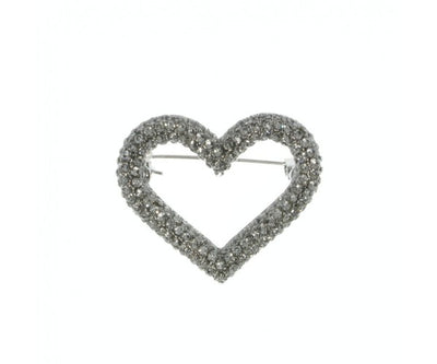 Heart Brooch Silver