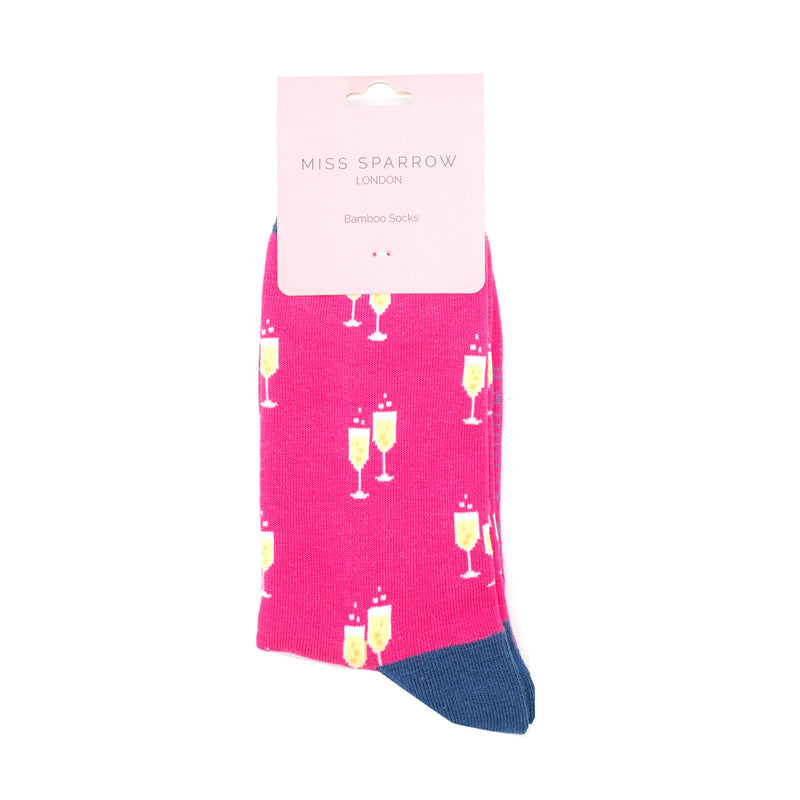 Cheers! Hot Pink Bamboo Socks