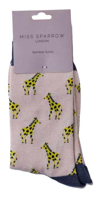 Little Giraffe Pink Bamboo Socks