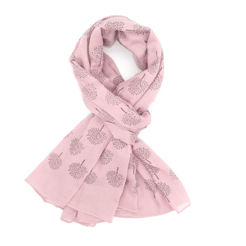 Dusky Pink Mulberry Trees Scarf