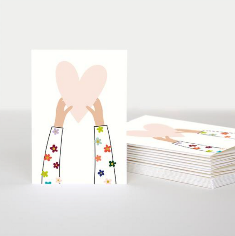 Hands Holding Heart Note Card Packs
