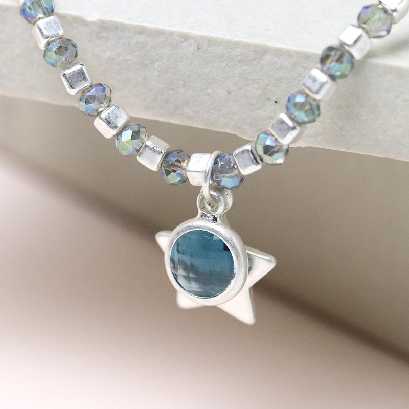 Star & Crystal Blue Bracelet