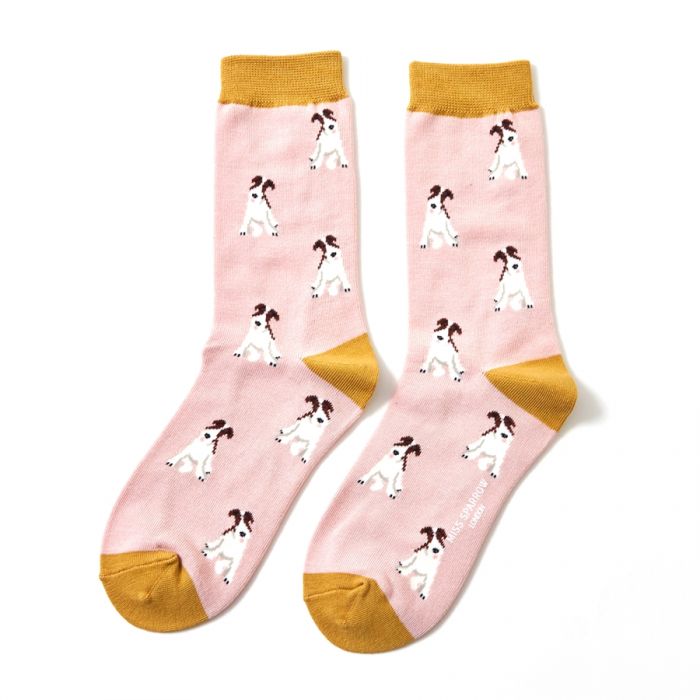 Terrier Pink Bamboo Socks