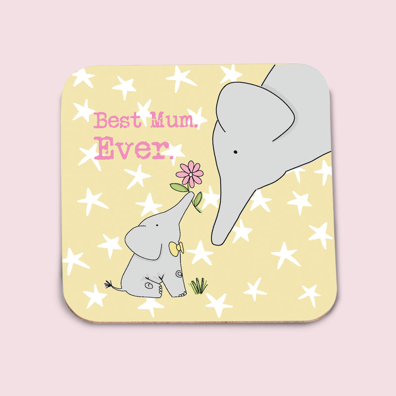 Best Mum Ever Elephant Coaster