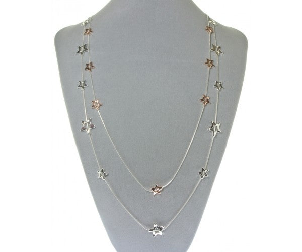 Small Star Double Long Necklace