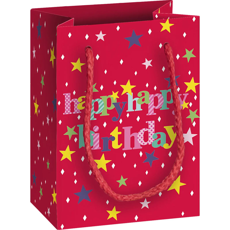 Red Happy Birthday Small Gift Bag