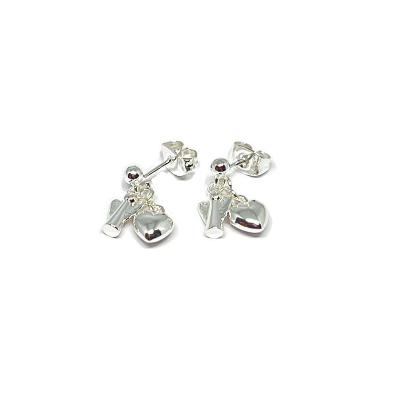 Angel Sterling Silver Charm Earrings