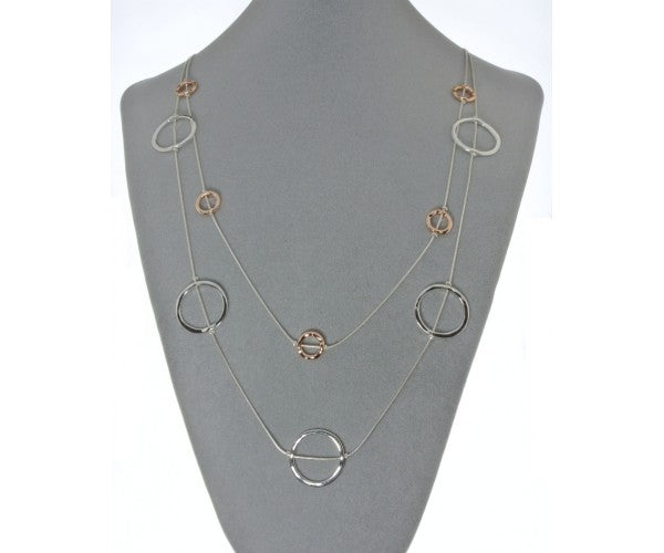 Double Round Long Necklace