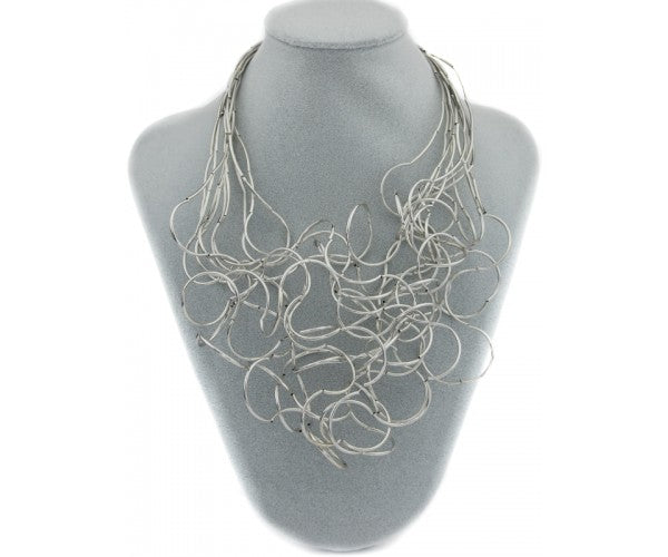 Silver Noodle Necklace