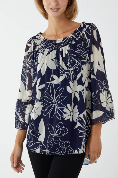 Florence Floral Bardot Blouse - More Colours Available