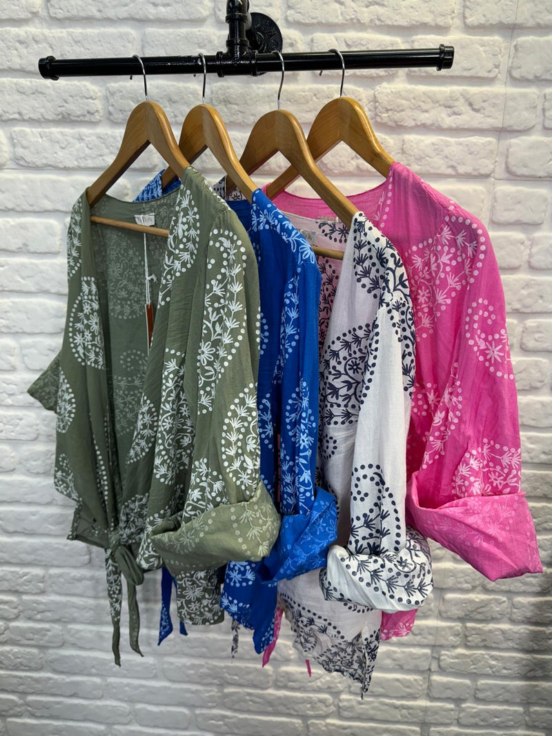 Suzie Tie Front Shirt - More Colours Available