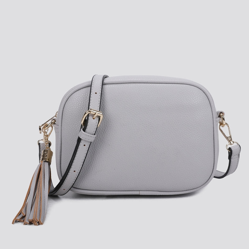 Large Tassel Camera Bag Pale Grey