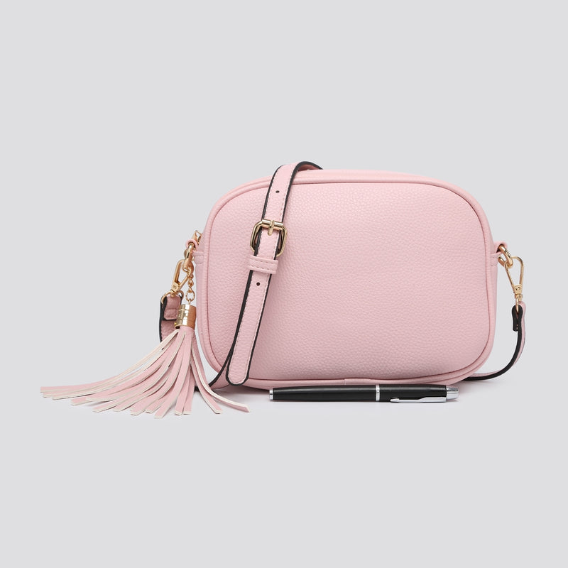 Large Tassel Camera Bag Pale Pink