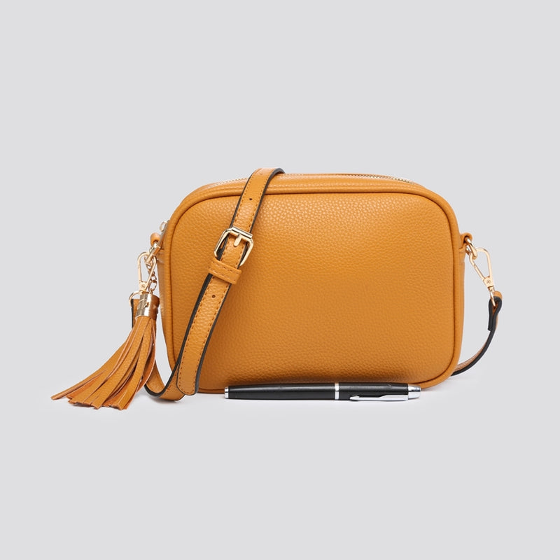 Tassel Camera Bag Mustard Yellow