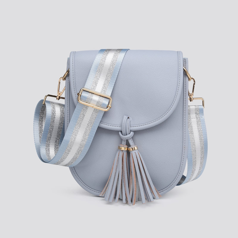 Light Blue Satchel Bag With Strap