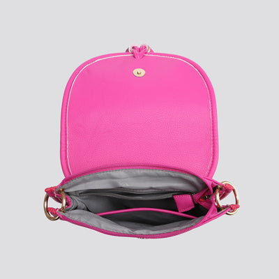 Fuchsia Satchel Bag With Strap