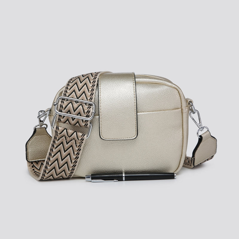 Small Gold Camera Bag & Matching Strap