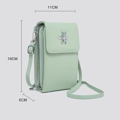 Tan Brown Bee Triple Compartment Travel Bag