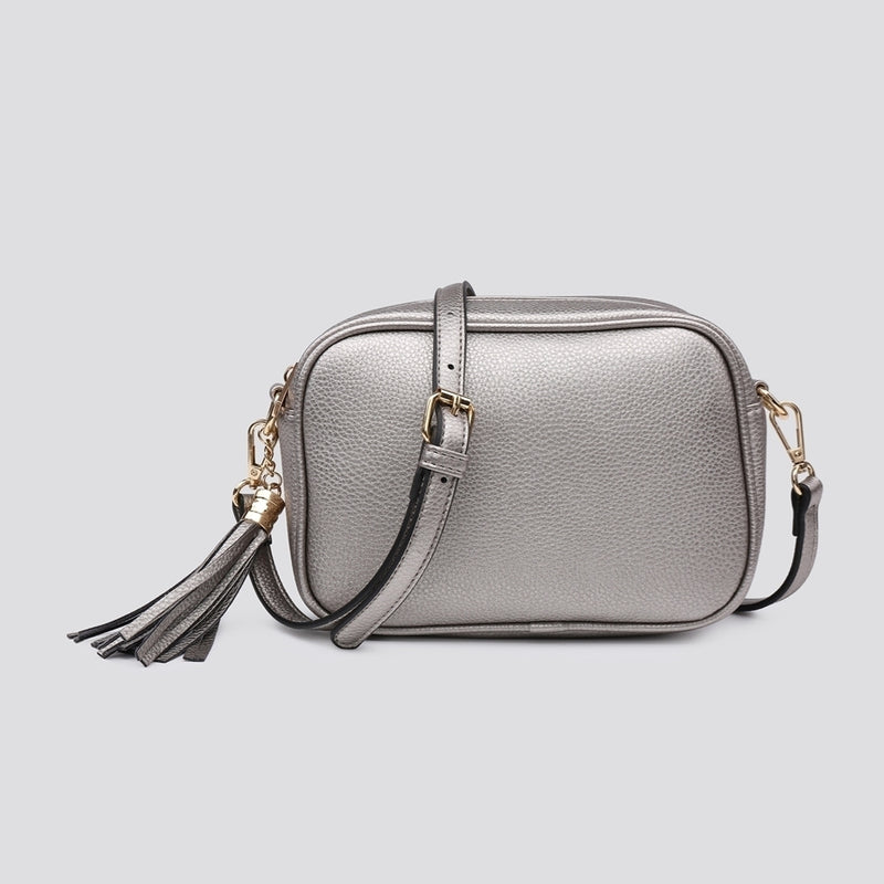 Tassel Camera Bag Metallic Grey