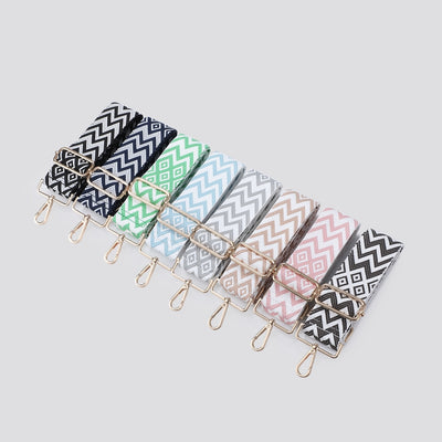 Black & White Zig Zag Bag Strap