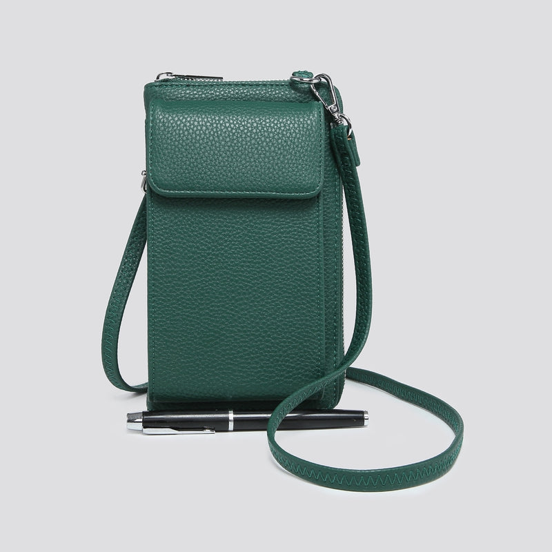 Jade green top purse