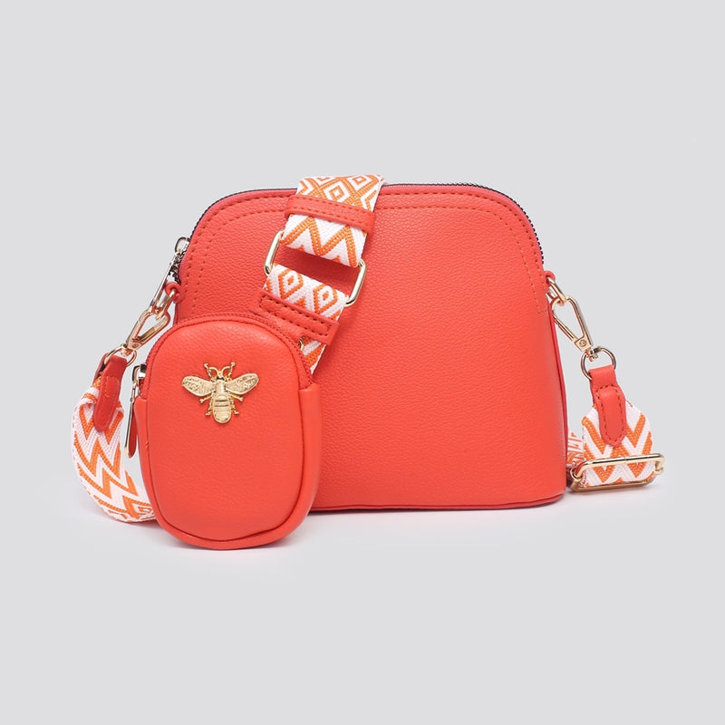 Orange Bee Crossbody Bag, Purse & Matching Strap
