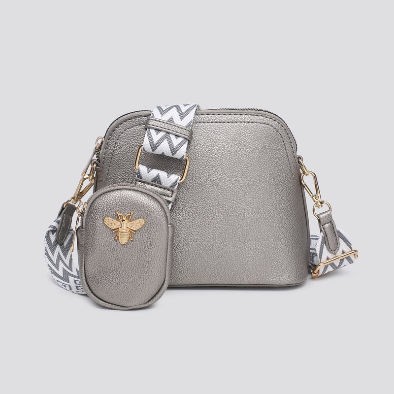 Metallic Bee Bag & Purse Set