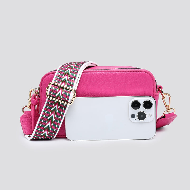 Small Double Zip Tassel Camera Bag Gold
