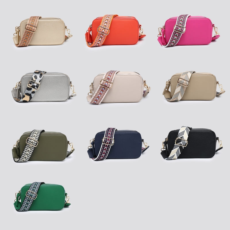 Small Double Zip Tassel Camera Bag Khaki