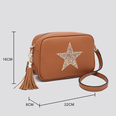 Glitter Star Navy Camera Bag