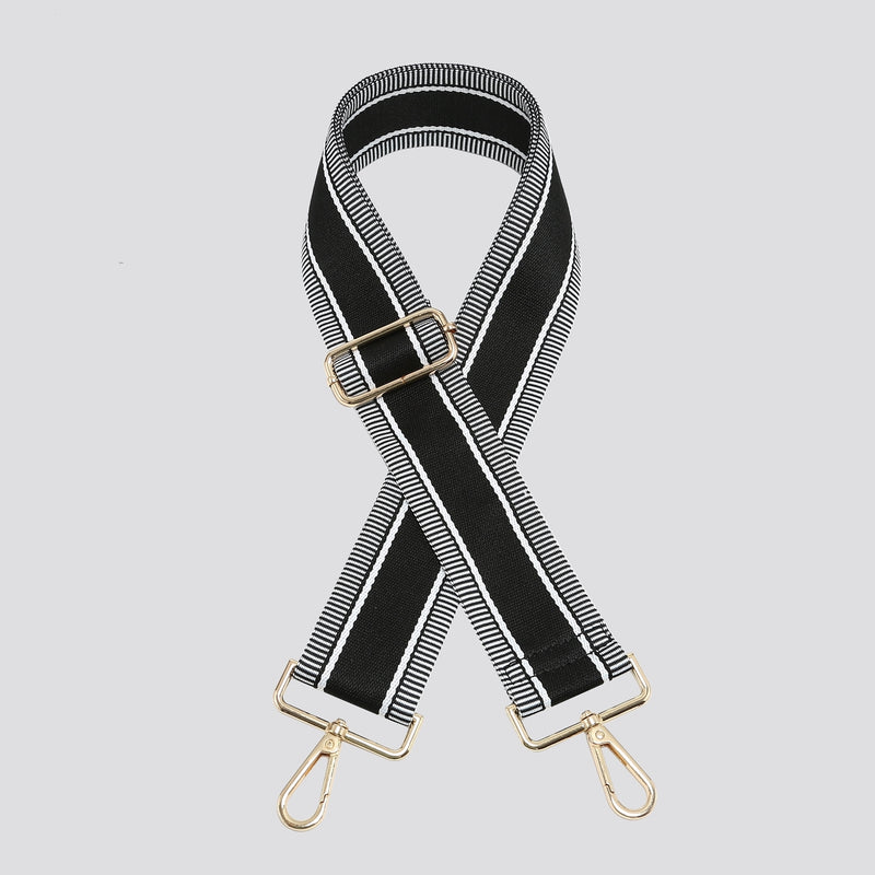Bold & Stripe Black Bag Strap