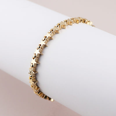 Gold Stars Elastic Bracelet
