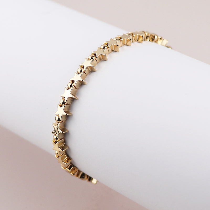 Gold Stars Elastic Bracelet